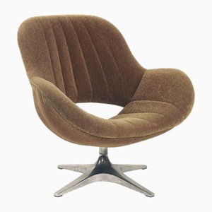 Dutch Swivel Easy Chair in Mohair by Enrico Wallès for Romefa Noordwolde, 1950s