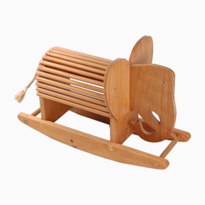 Rocking Chair pour Enfants Éléphant en Pin, 1970s