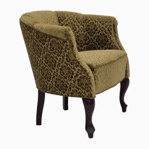 Fauteuil Vintage en Tissu d'Ameublement Vert, Danemark, 1950s