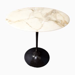 Tulip Oval Coffee Table with Marble Top by Eero Saarinen for Knoll International, 1980s