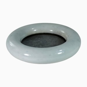 Italian Carrara Marble Plate Bowl by Rosa Giusti, 1970