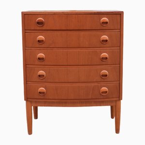 Curved Teak Chest of Drawers from Kai Kristiansen, 1960s