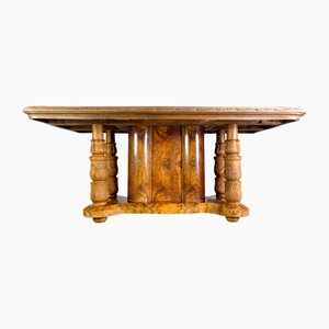 Italian Late Baroque Rococo Dining Table in Walnut from La Permanente Mobili Cantù, 1920s