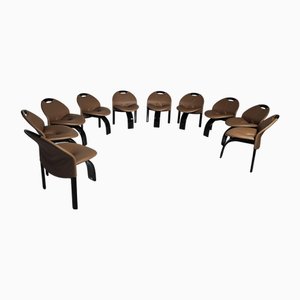 Vintage Sail Dining Chairs by Giovanni Offredi for Saporiti, 1970s, Set of 10
