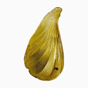 Mid-Century Modern Shell Shaped Glass Wall Lamp, 1960s, Set of 2