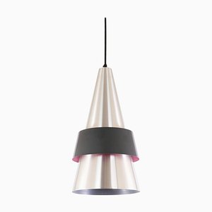 Lampada a sospensione Corona in alluminio di Jo Hammerborg per Fog & Mørup, anni '60