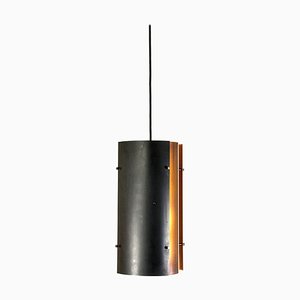 Copper and Black Colored Pendant from Fog & Mørup, 1970s