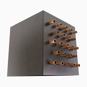 Lámpara de pared Clair-Obscur de metal y cobre de Raak, años 60