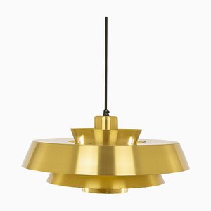 Lampada a sospensione Nova in ottone di Jo Hammerborg per Fog & Mørup, anni '60