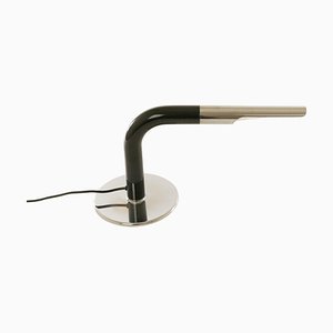 Gulp Table Lamp in Chrome and Black by Ingo Maurer for Design M, 1970s