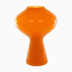 Large Orange Hand Blown Fungo Table Lamp by Massimo Vignelli for Venini, 1950s
