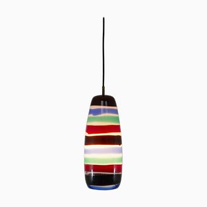 Mehrfarbige Glas Hängelampe von Massimo Vignelli für Venini, 1950er