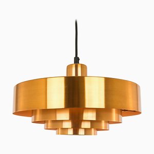 Lampada a sospensione Roulette in rame di Jo Hammerborg per Fog & Mørup, anni '60