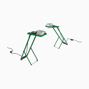 Grüne Sintesi Tischlampen von Ernesto Gismondi für Artemide, 1970er, 2er Set