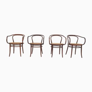 Czechoslovakian Model 209 Chairs, 1970s, Set of 4