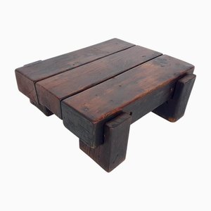 Mid-Century Modern Dutch Brutalist Wooden Coffee Table, 1970s