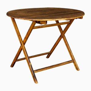 Mesa plegable redonda de haya