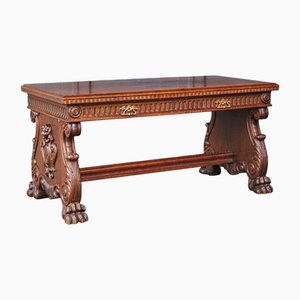 Schreibtisch aus Eiche im Neorenaissance-Stil