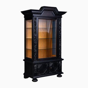 Vitrine Néo-Renaissance en Chêne et Placage