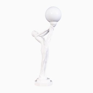 Tischlampe Statue Skulptur aus Porzellan