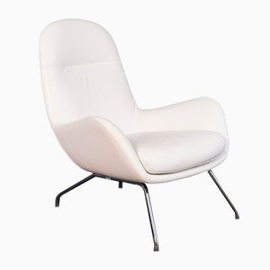 Butaca vintage blanca de Schultz