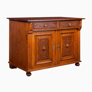 Vintage Brown Wooden Sideboard