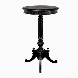 Vintage Black Flower Table