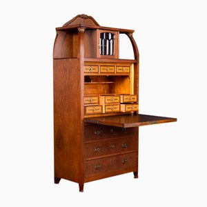 Secreter vintage de madera marrón