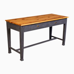 Vintage Table Desk in Oak and Pine
