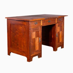 Jugendstil Schreibtisch aus Kiefernholz