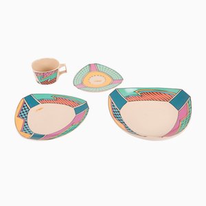 Vintage Flash One Porcelain Set by Dorothy Hafner for Rosenthal, Set of 4