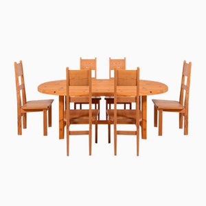 Dining Set by Roland Wilhelmsson for Karl Andersson & Söner, 1960s, Set of 6