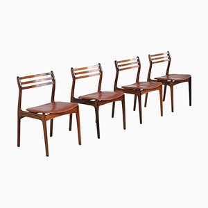 Vintage Dining Chairs in Rosewood by P. E. Jorgensen for Farso Stolefabrik, 1960, Set of 4