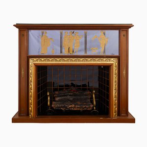 Mid-Century Modern Italian Fireplace by Luigi Brusotti, 1940