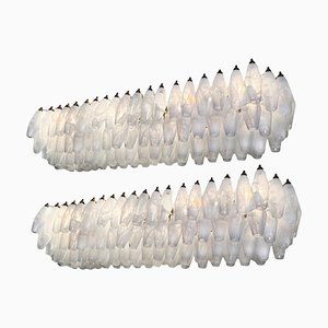 Vintage Murano Poliedri Chandeliers, 1990, Set of 2