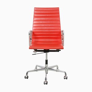 EA-119 Chair in Red Leather by Charles Eames, 2000s