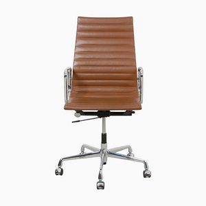 EA-119 Chair in Brown Leather by Charles Eames, 2000s