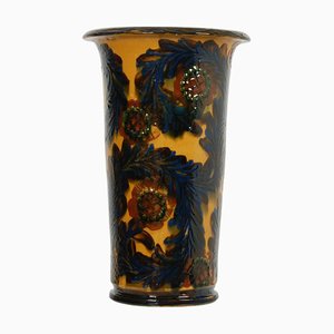Gelbe Vintage Vase von Kæhler
