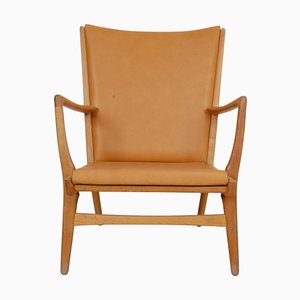 AP-16 Chair in Cognac Anilin Leather by Hans Wegner, 1970s