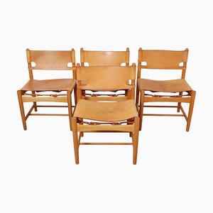 Vintage Spanish Dining Chairs by Børge Mogensen, 1990s, Set of 4