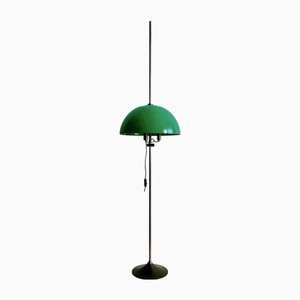 Vintage Adjustable Floor Lamp with Green Shade from Stilux Milano, 1960s
