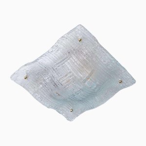 Lampada da parete vintage Space Age in vetro curvo