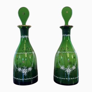 Carafes Antiques en Verre, 1900, Set de 2