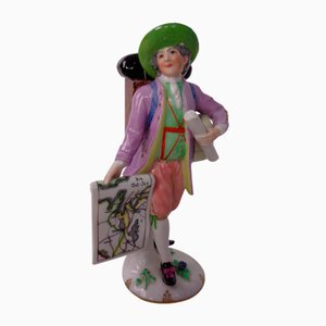 Porcelain Map Seller Figurine from Augarten Vienna, Austria, 1930s