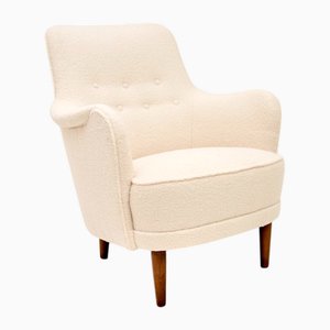 Vintage Swedish Samsas Armchair attributed to Carl Malmsten, 1960s