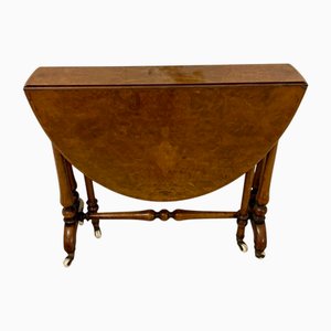 Victorian Burr Walnut Sutherland Table, 1860s