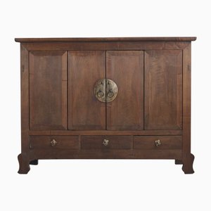 Large Walnut Storage Cabinet
