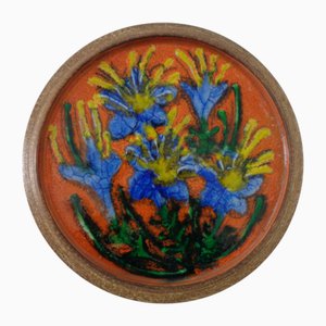 Große Glasierte Studio Wandtafel aus Keramik, Deutschland, 1970er
