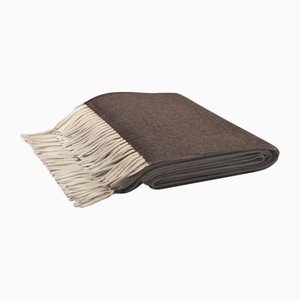 Cashmere Throw Zibeline with Fringes Brown from Lo Decor