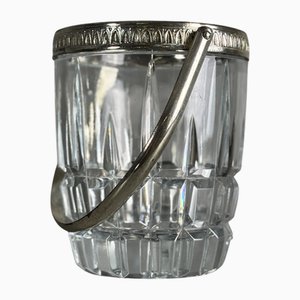 Cubitera de vidrio y acero, años 60